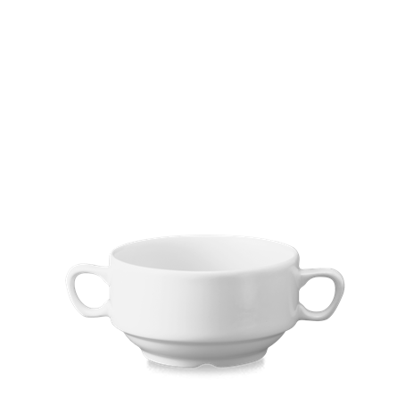 White  Handled Consomme 14oz